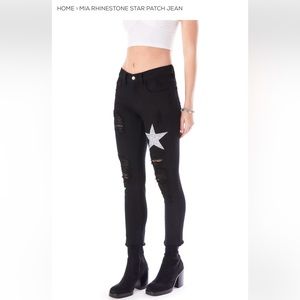 Carmar Mia Rhinestone Star Patch Jeans